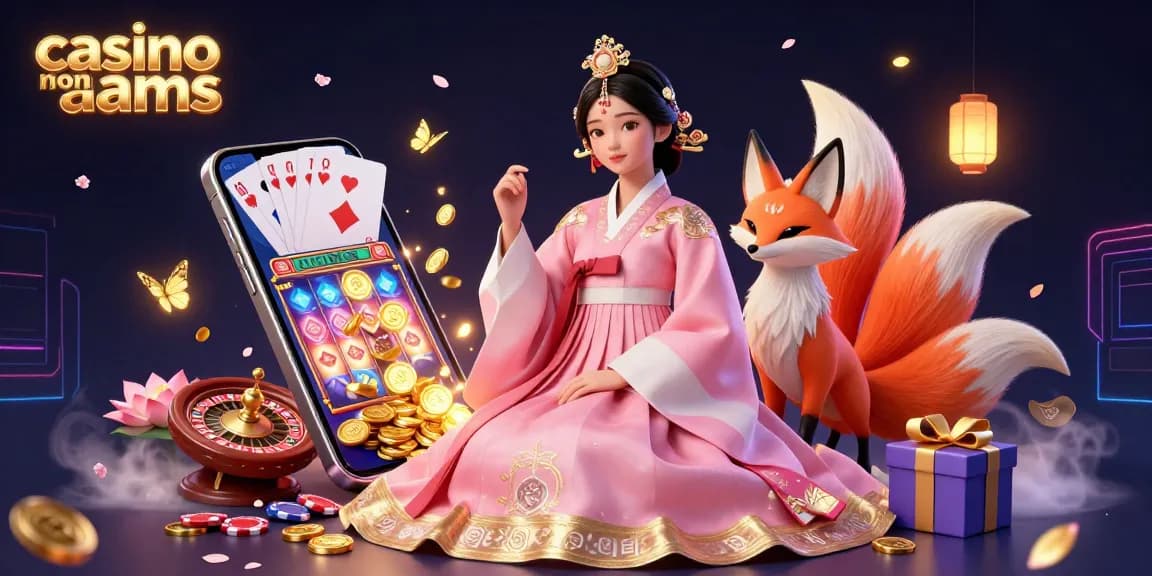 Un'illustrazione 3D vivace che mostra un'elegante donna e una volpe fortunata che celebrano in un casino non AAMS con giochi emozionanti.