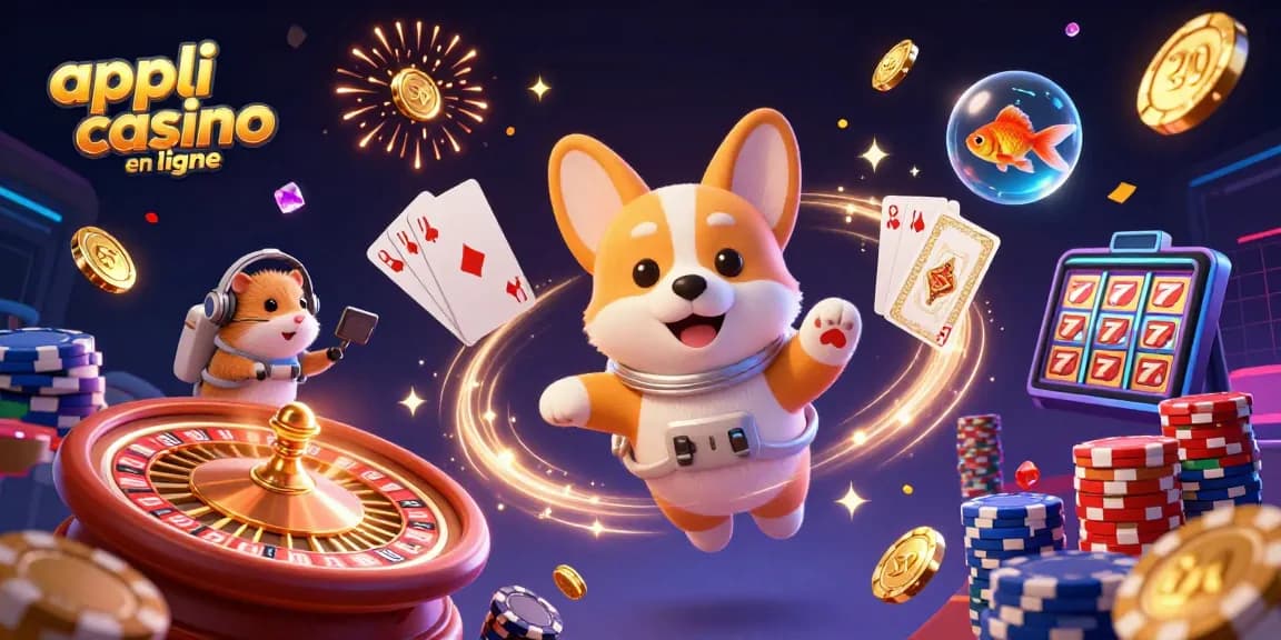 Jouez avec l'appli casino en ligne tout en regardant un corgi astronaute et un hamster de contrôle.