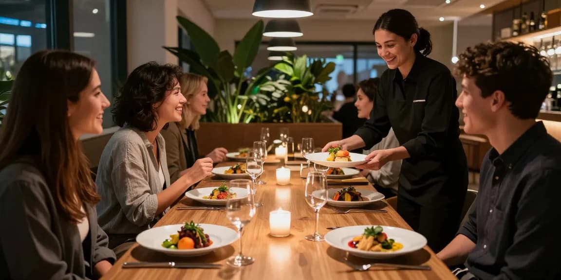 Sydney303 Login at TrestleOnTenth with friends enjoying gourmet cuisine in a cozy restaurant atmosphere.