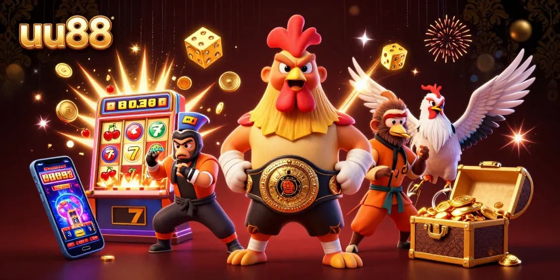 Play exciting casino games at uu88 featuring vibrant characters and dynamic gambling elements.