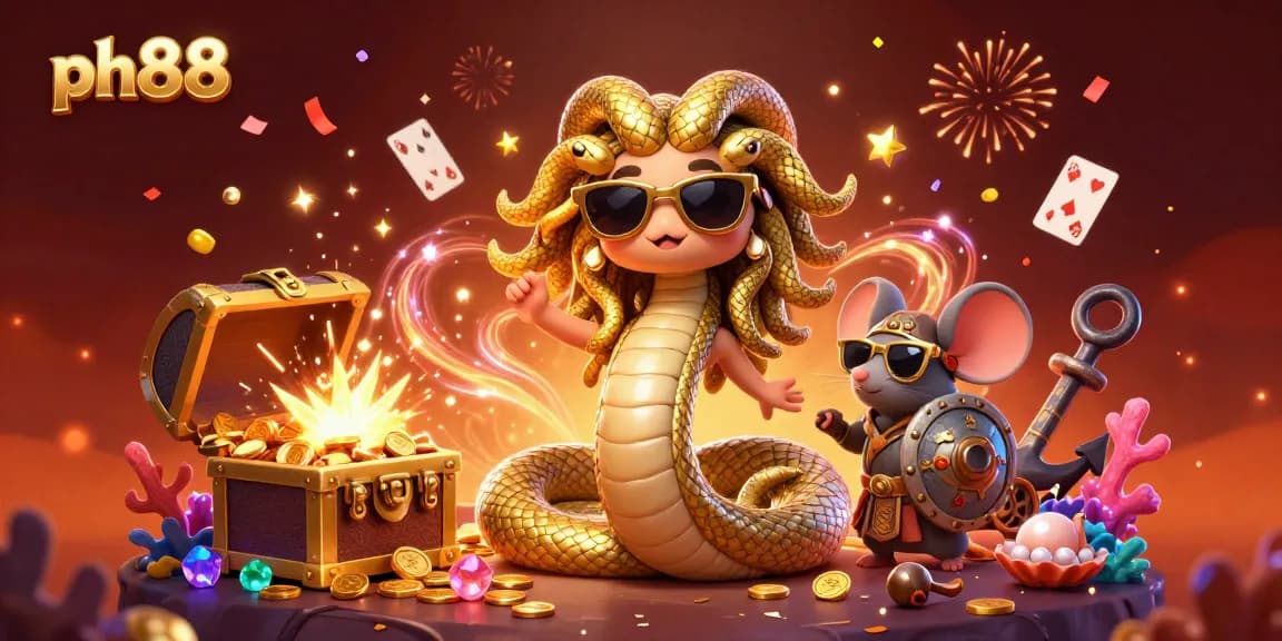 Engage with ph88 by exploring a playful casino environment with Medusa and gaming treasures.