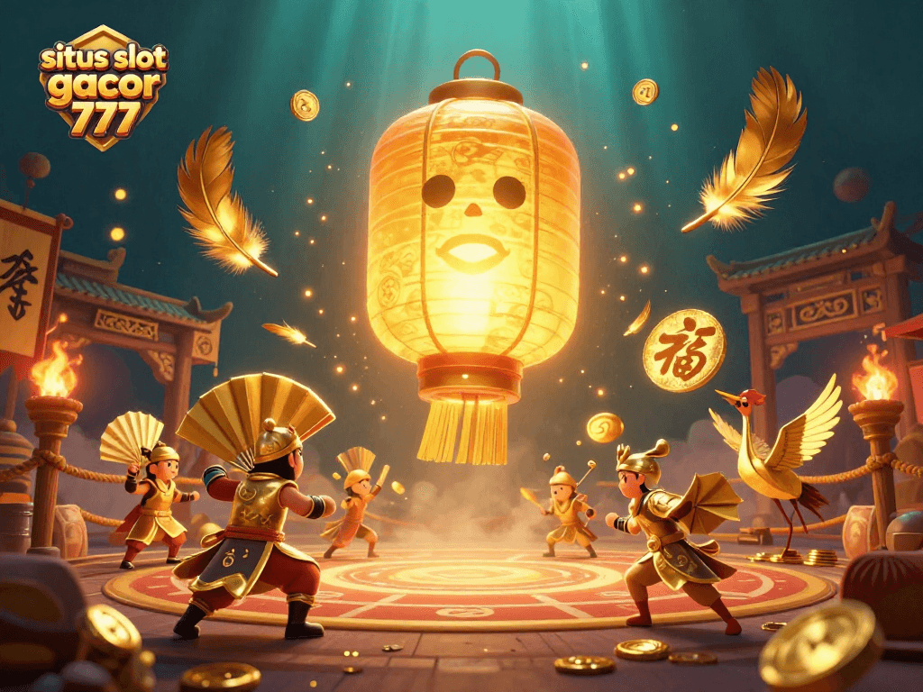 Experience the magic at situs slot gacor 777 with a captivating night market casino scene!