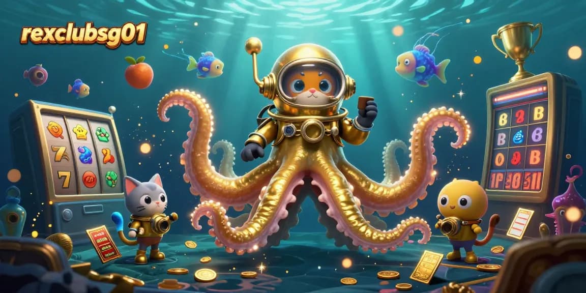 Maximize your winnings with rexclubsg01 by spinning slots alongside a 3D kraken and diving cat!