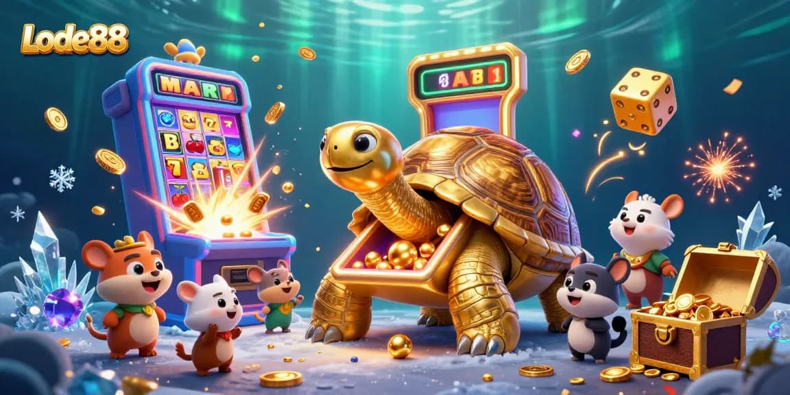 Experience Lode88 with an exciting scene showcasing vibrant jackpot action and dynamic gaming elements.
