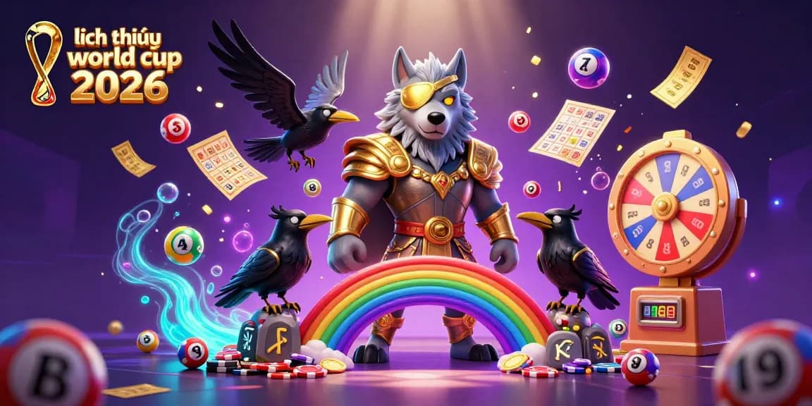 Experience the excitement of lịch thi đấu world cup 2026 with vibrant casino elements and dynamic characters.