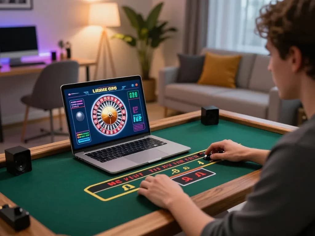 Experience live dealer roulette action from five88 through an engaging home gaming setup.