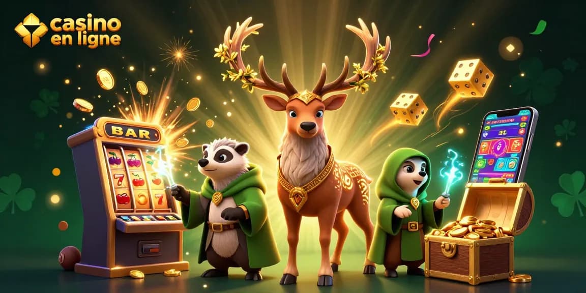 Gagnez aux jeux de casino en ligne avec un stag druidique et des lumières spirituelles.