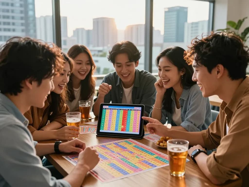 Togel Hongkong enthusiasts checking results together with joyful excitement