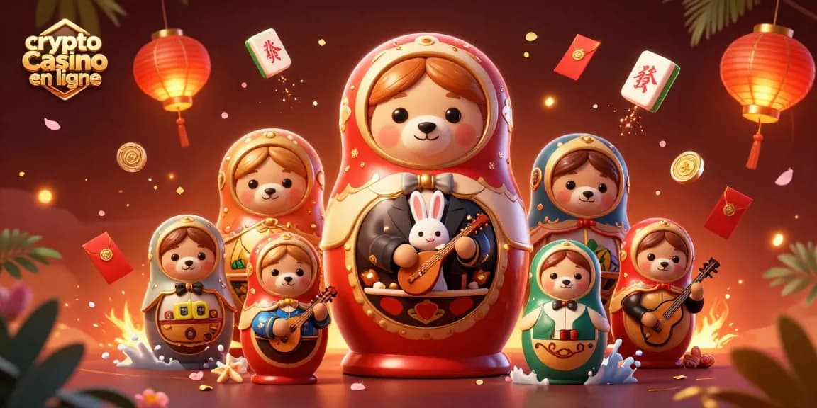 Découvrez le crypto casino en ligne avec nos ours Matryoshka et des éléments de jeu captivants.