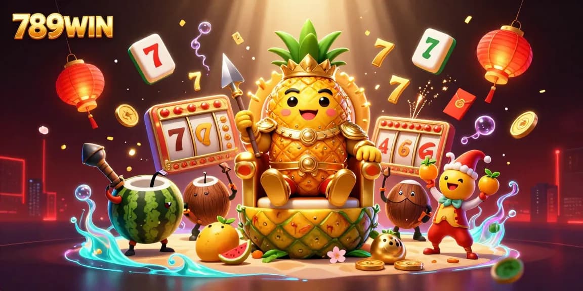 Experience thrilling wins with 789WIN in a vibrant online casino illustration featuring character and game action.
