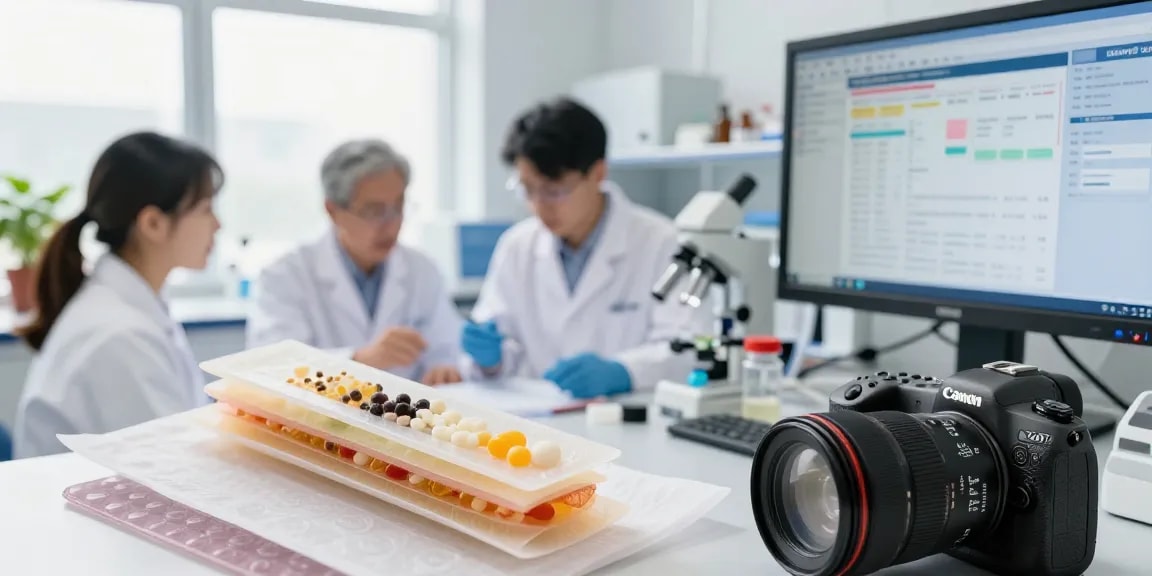 Discover BPC 157 benefits through innovative buccal strip research in a modern health lab.