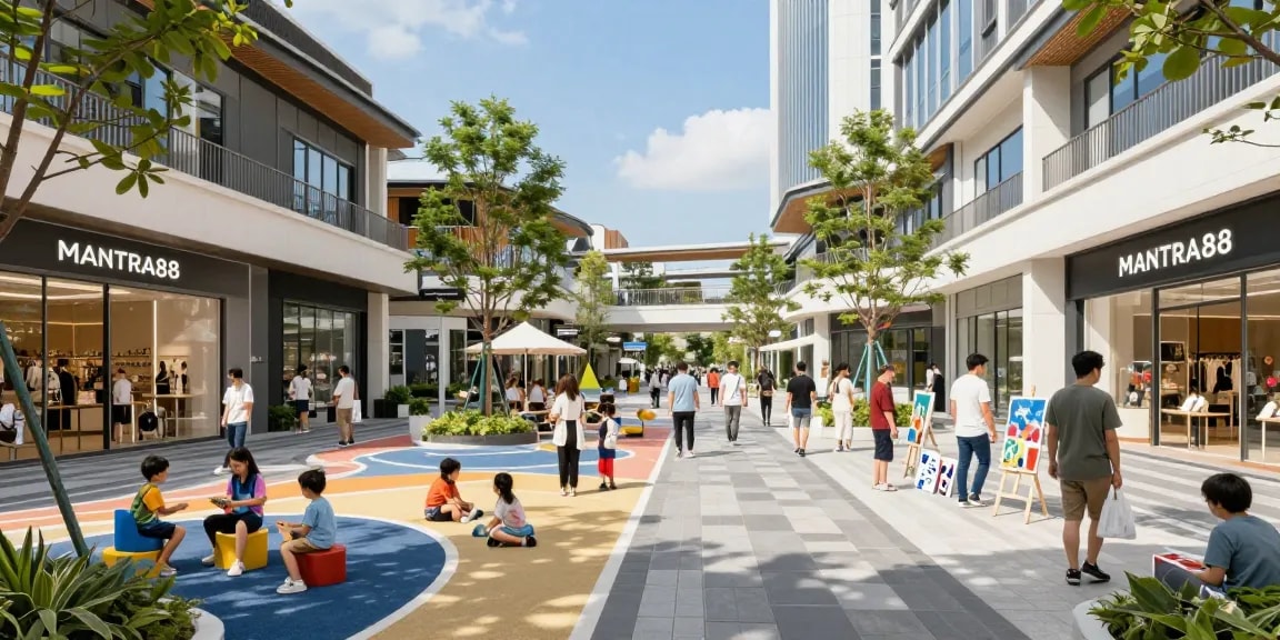 Community engagement at MANTRA88 showcasing vibrant commercial spaces and entertainment experiences.