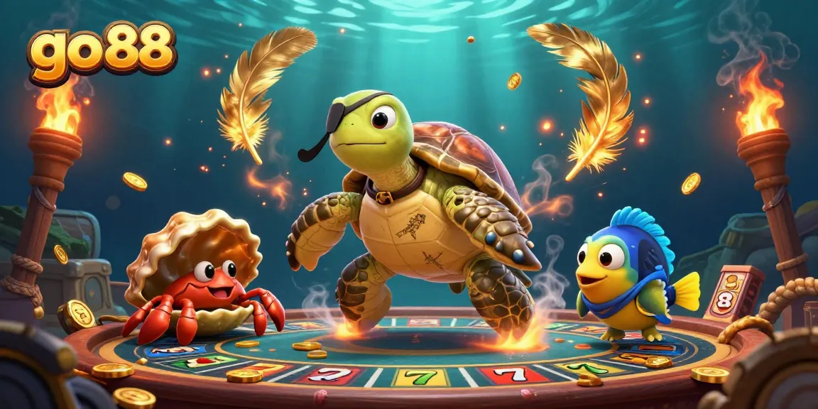 Engage with go 88 gaming adventure featuring pirate turtle and treasure elements