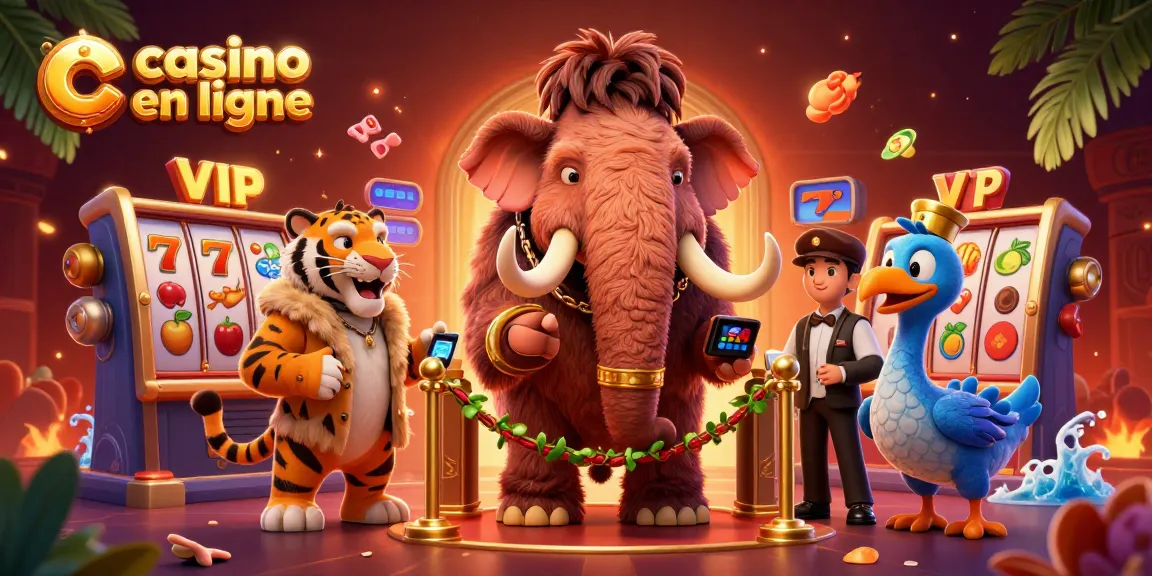 Immersion dans l'univers des jeux avec un bouncer mammouth et un VIP au casino en ligne