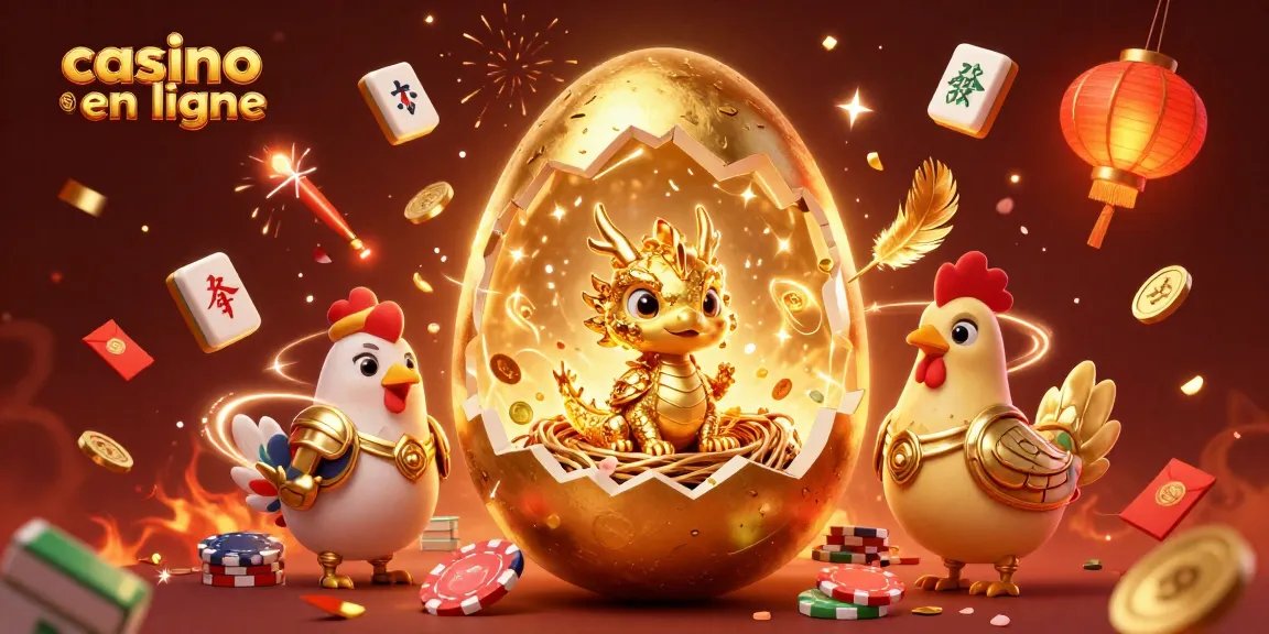 Jouez au casino en ligne dans un monde rempli de dragons en or et de jetons colorés.