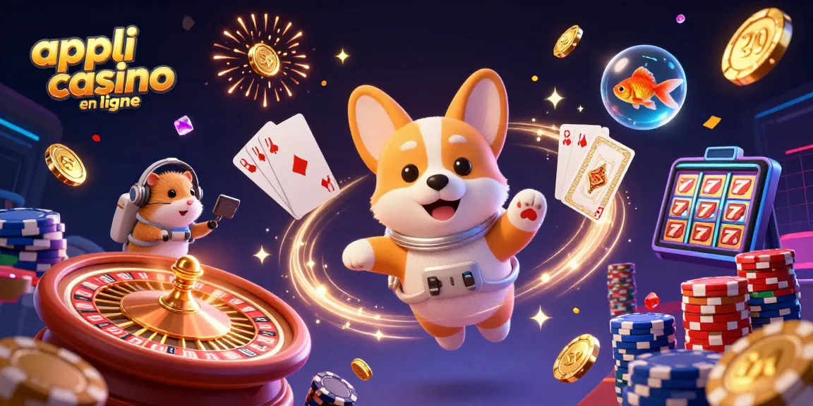 Jouez avec l'appli casino en ligne tout en regardant un corgi astronaute et un hamster de contrôle.