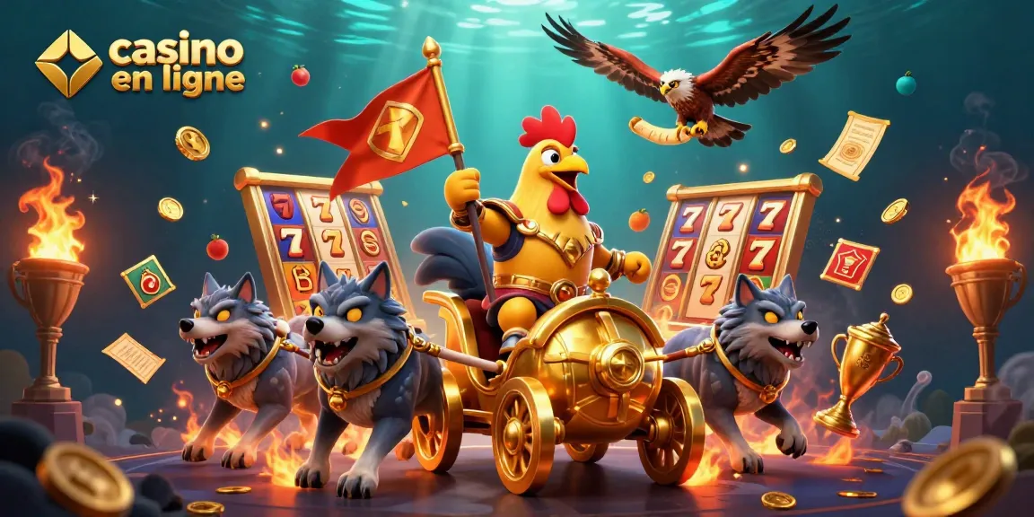 Jeu captivant sur un casino en ligne avec des éléments de machines à sous et des personnages animés.