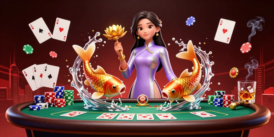 Interagissez avec le casino en ligne argent réel à travers une représentation artistique des tables de poker et des éléments de jeu vibrants.