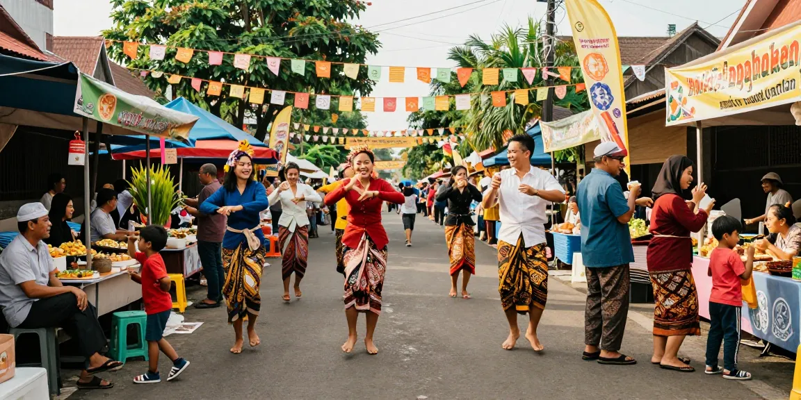 Acara Leci123 yang meriah di festival komunitas Indonesia dengan berbagai aktivitas masyarakat.