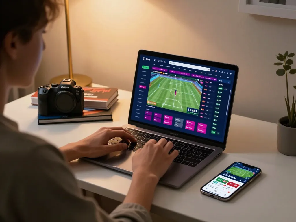Track live games and odds with vaobet in a modern sports betting setup at home