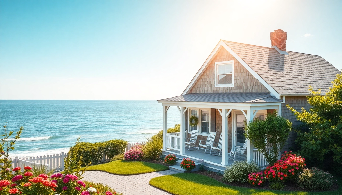 Cape Cod homes showcasing charming architecture in a serene coastal setting.