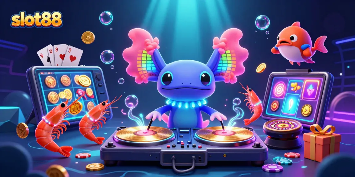 Spin and win at slot88 with vibrant underwater characters and engaging slot game elements.
