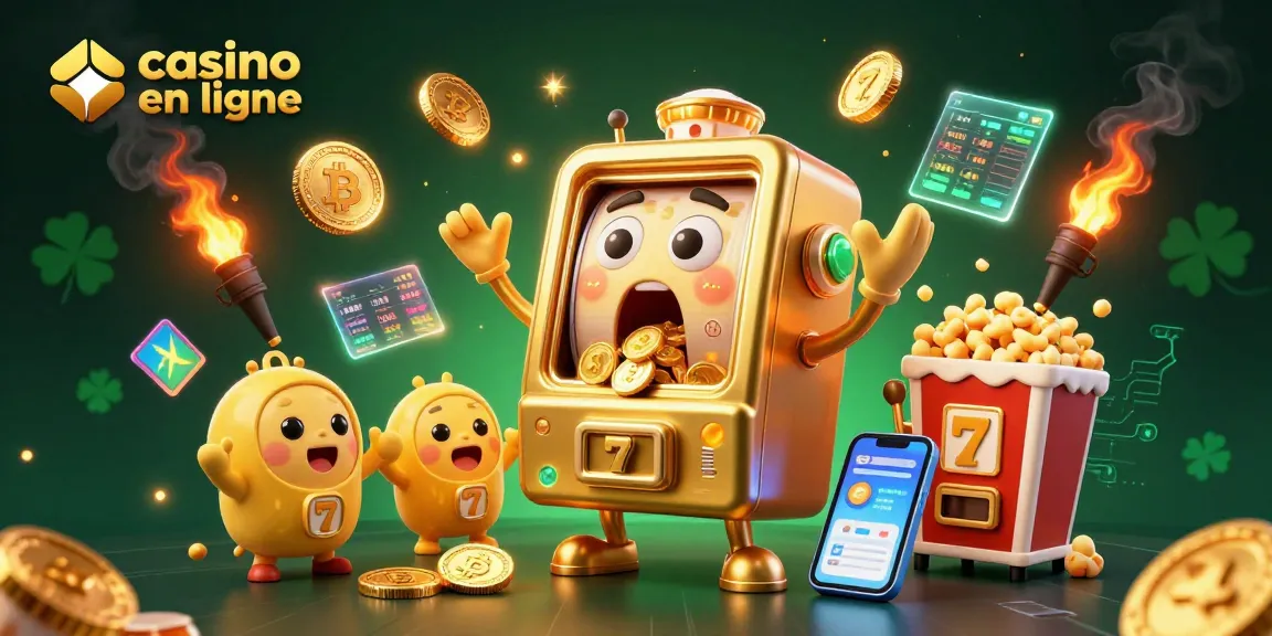 Gagnez aux machines à sous sur un casino en ligne avec des jackpots éclatants et des pièces d'or.
