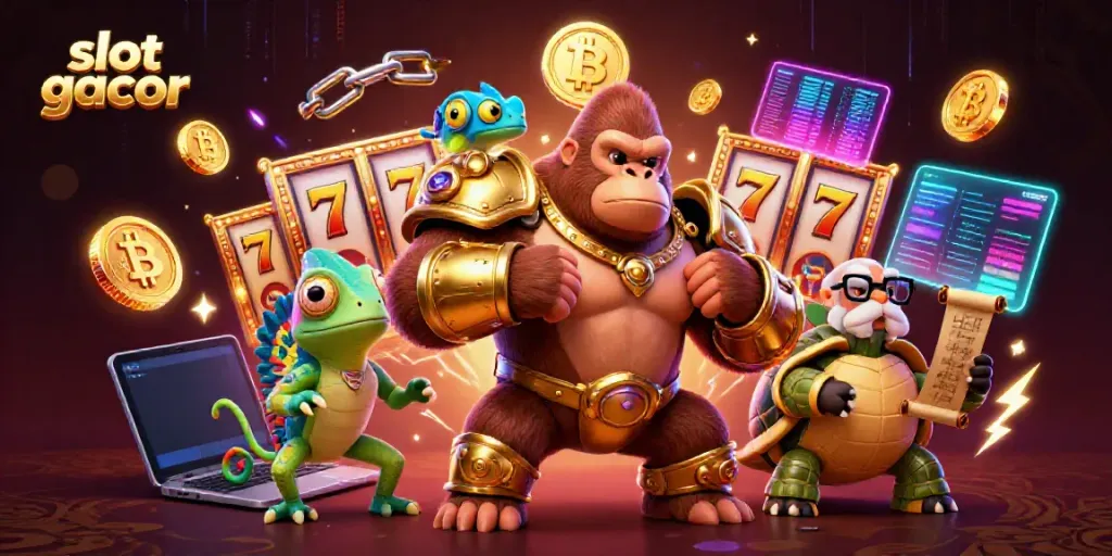 Experience the excitement of action-packed slot gacor gaming with vibrant characters and dynamic elements.