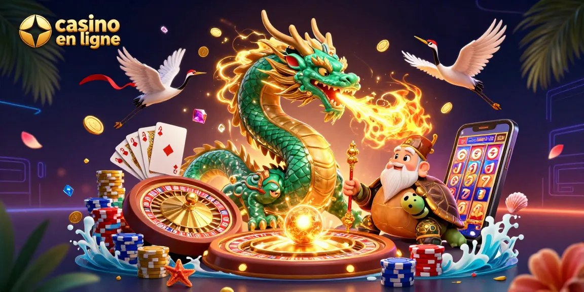 Casino en ligne : profitez des jeux avec un dragon, une tortue sage et des grues chanceuses.