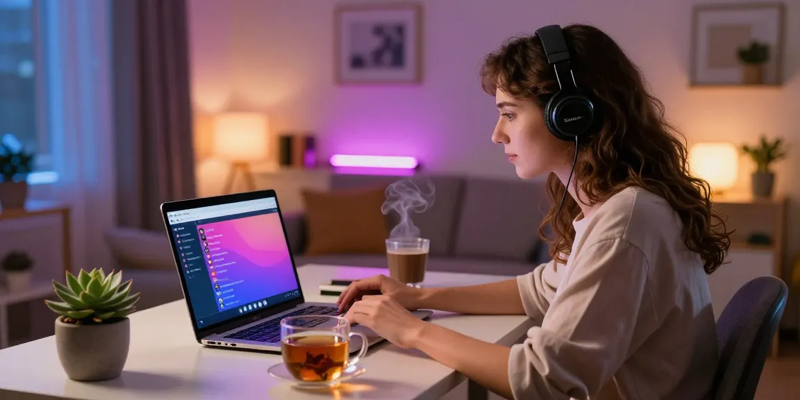 Engaging porn chat ai session in a cozy home office setting