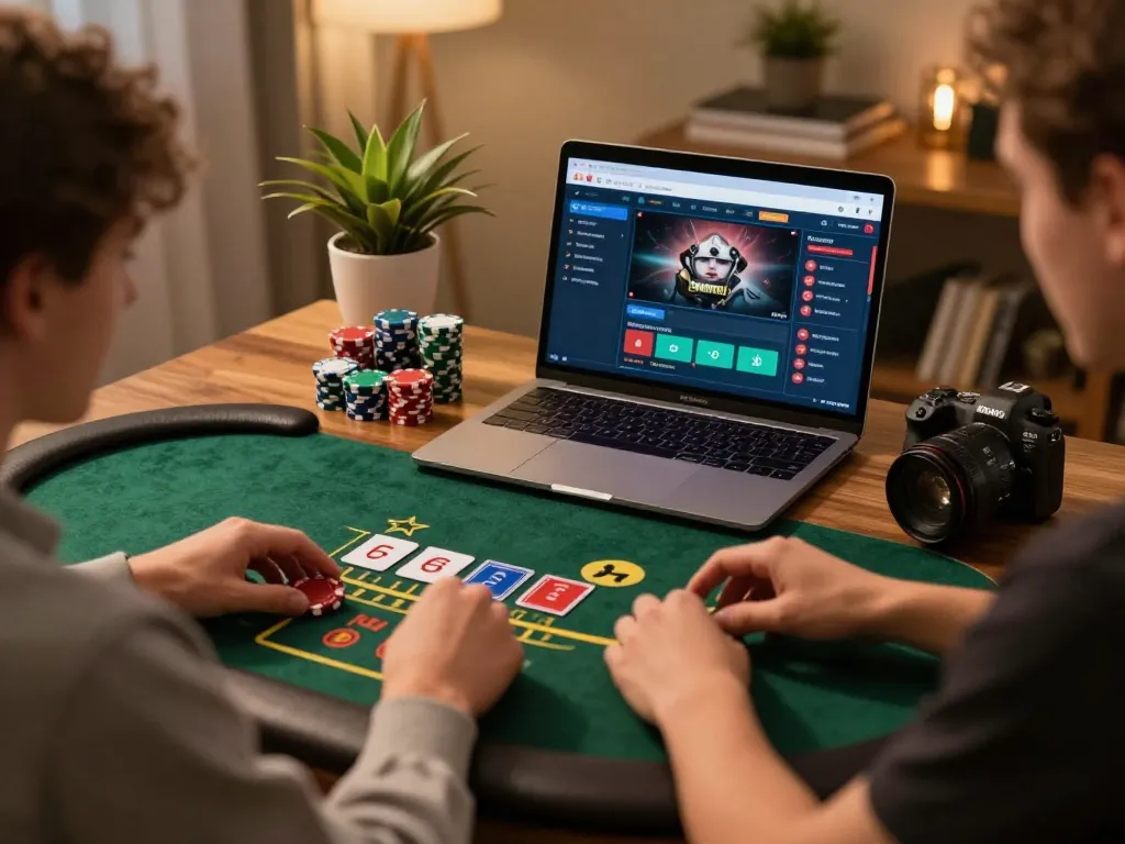 Player enjoying live dealer blackjack on SiapBos88's online platform with vibrant betting chips