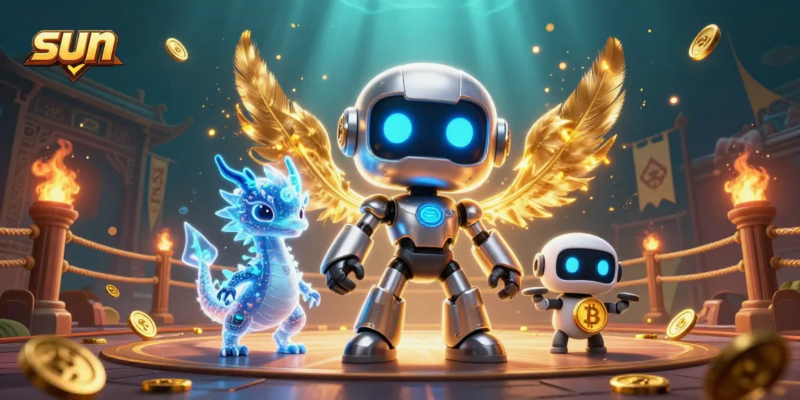 Experience sun-inspired classes with innovative gaming visuals featuring a futuristic robot and dragon.