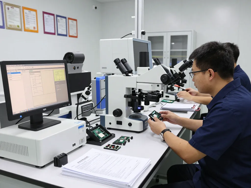 Technicians performing testing for Type approval in a modern automotive compliance lab.
