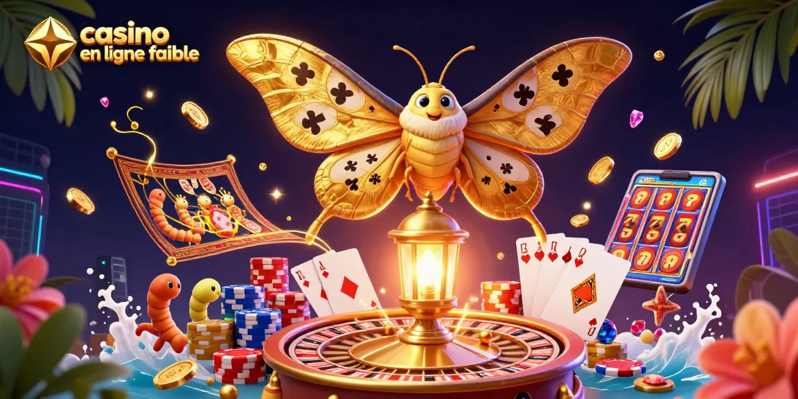 Jouer au casino en ligne fiable avec des éléments ludiques dans une scène dynamique colorée.
