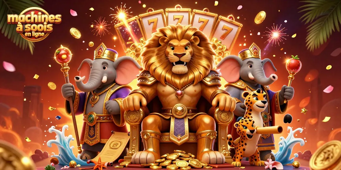 Jouez aux machines à sous en ligne avec des jackpots lumineux et des gains excitants dans cette illustration captivante.