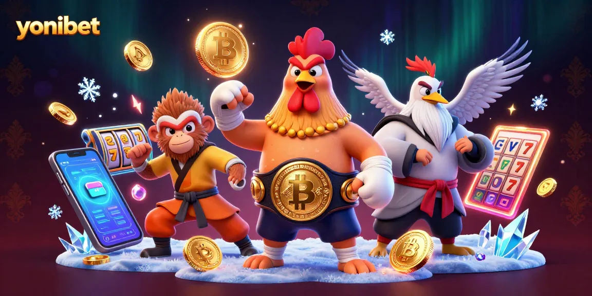 Experience the thrill at yonibet with a dynamic 3D casino scene featuring vibrant characters and elements.