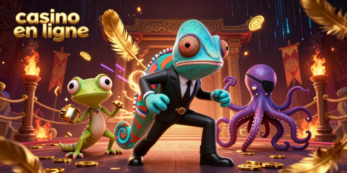 Gagnez avec des stratégies de jeu au casino en ligne entouré de personnages cartoon colorés.