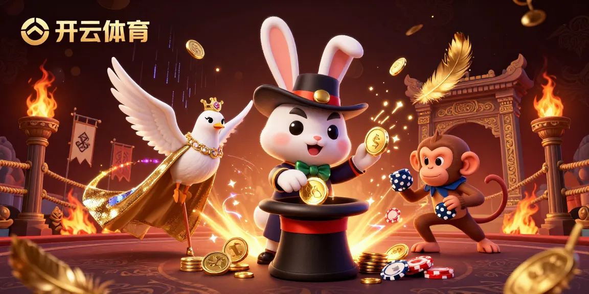 Experience the excitement of 开云体育 with a magical 3D casino scene featuring animated characters and vibrant game elements.