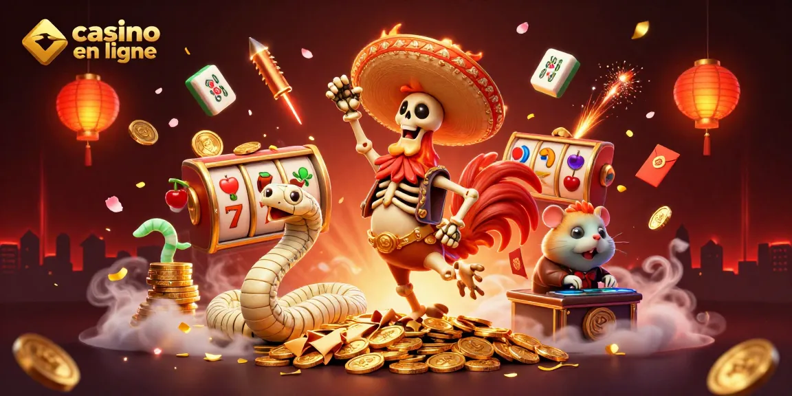 Vivez l'excitation du casino en ligne avec notre illustration vibrante d'une scène de jeu animée.
