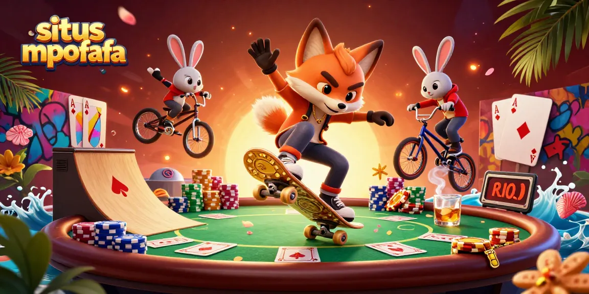 Experience the thrill of gambling at situs mpofafa with dynamic gaming characters and vibrant casino elements.