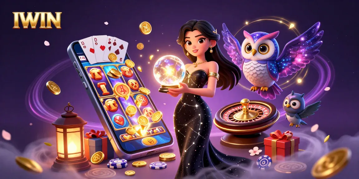 IWIN offers thrilling gameplay with a stunning mystical scene featuring an enchanting casino atmosphere.