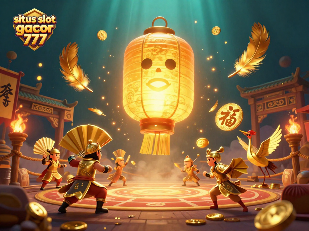 Experience the magic at situs slot gacor 777 with a captivating night market casino scene!