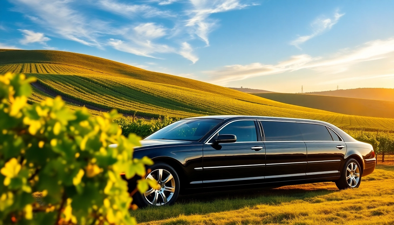 Experience an unforgettable wine tour limo service in a stunning vineyard setting.