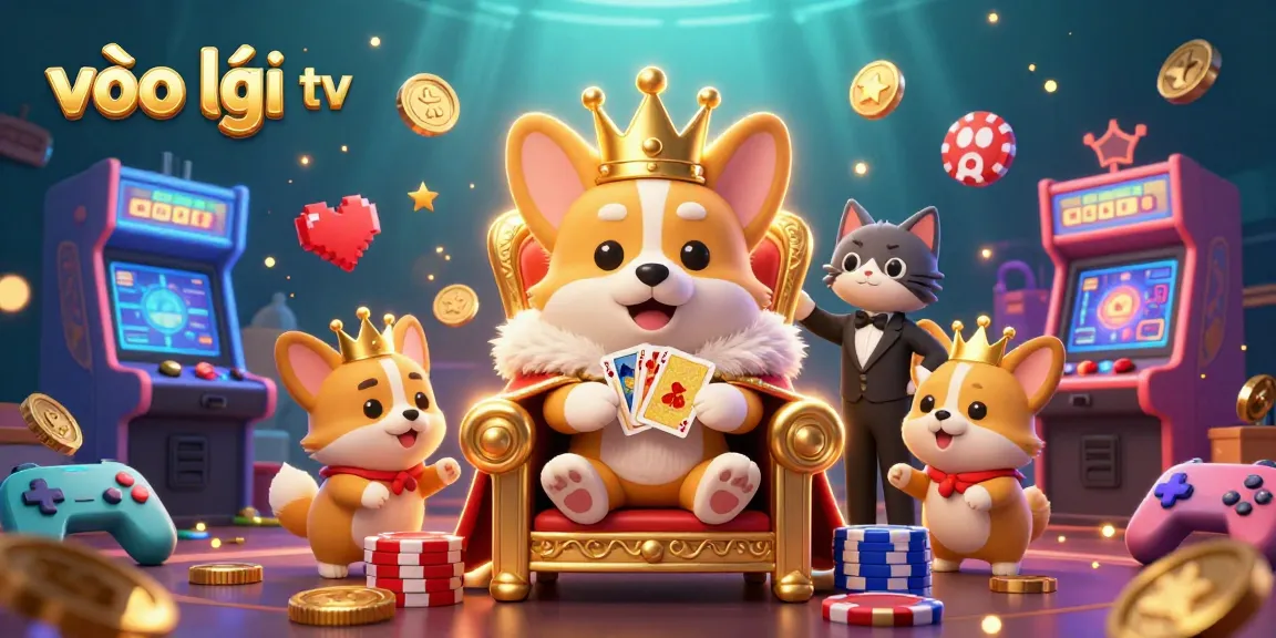 Experience a thrilling environment with vào lưới tv featuring a royal corgi and gaming elements
