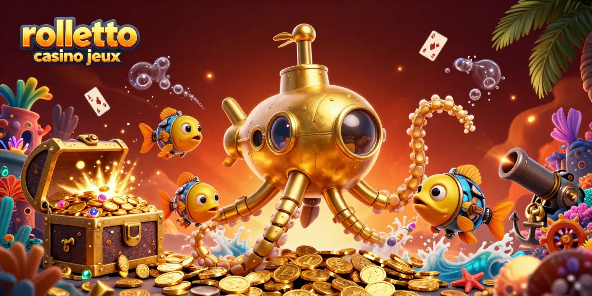Découvrez les jeux de casino Rolletto avec des machines et des croupiers dans un décor sous-marin luxueux.