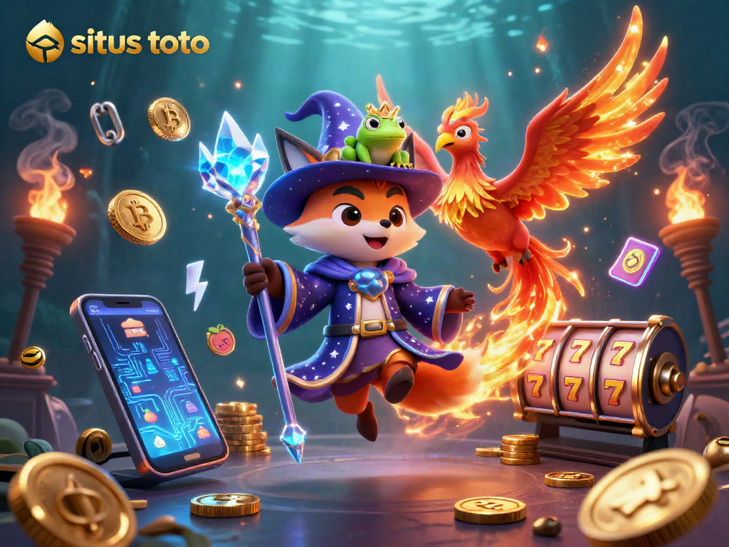 Engage with situs toto as a mystical wizard fox and phoenix illuminate the casino realm.