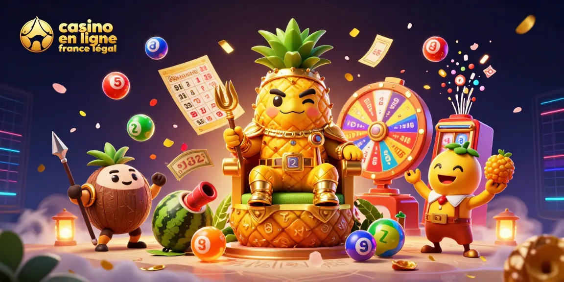 Jouer sur un casino en ligne légal en France avec des personnages colorés et des éléments ludiques dynamiques.