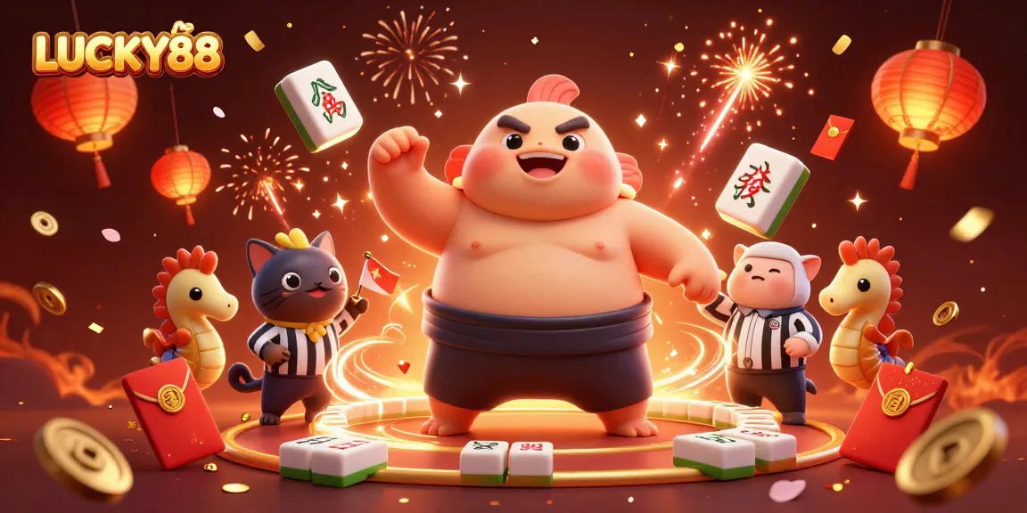 Experience the thrill of LUCKY88 with vibrant characters and dynamic casino elements in a stunning 3D illustration.