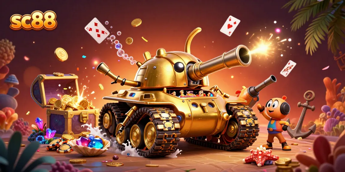 Engage in the thrilling world of sc88 with a vibrant casino-themed 3D illustration.