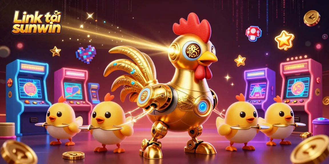 Engage in thrilling casino action with Link tải sunwin featuring vibrant characters and arcade game elements.
